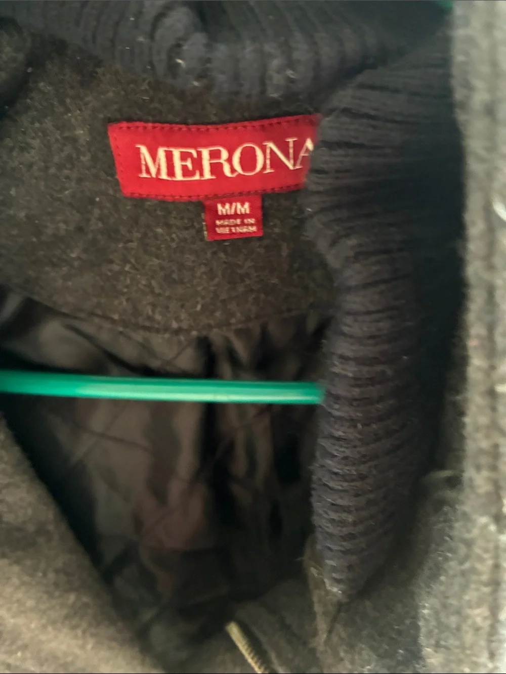Merona Charcoal Military-Style Wool Blend Jacket